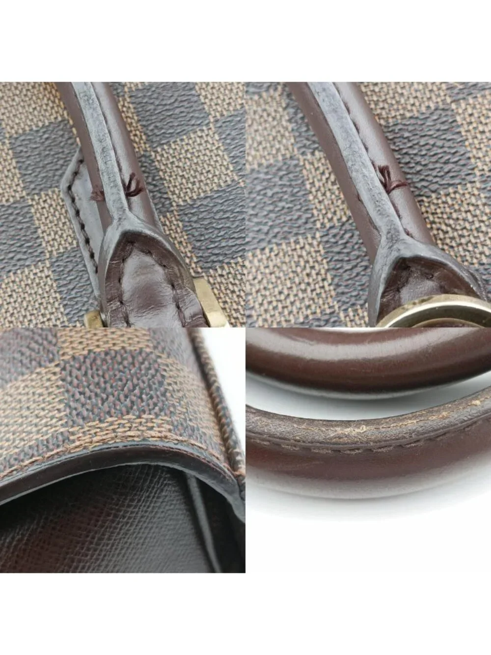 Louis Vuitton Triana Ebene Damier Canvas Handbag